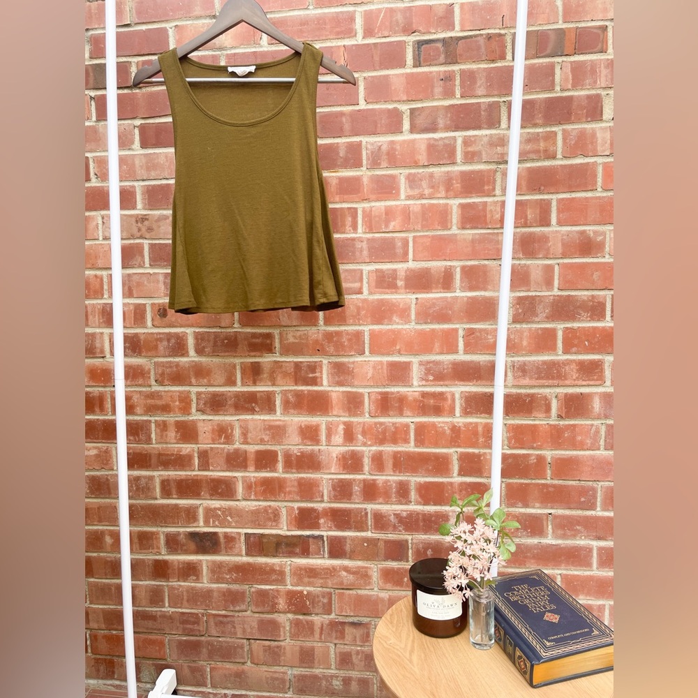 Green Cropped Tank